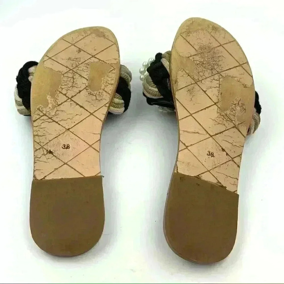 The jmarie collection sandals 38 8 black beaded - Picture 10 of 12
